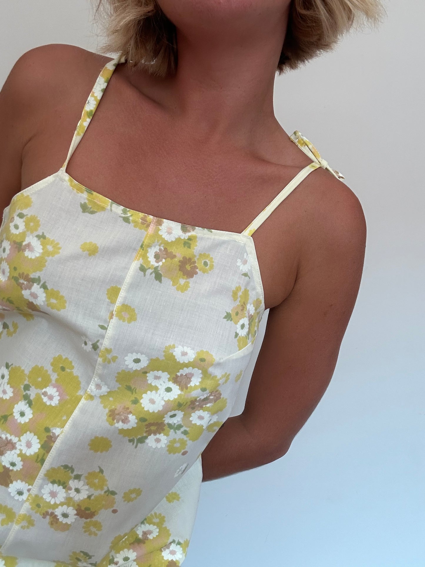 Combishort Jaune Fleurs