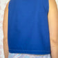 Haut Bouton Uni Bleu