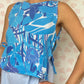 Haut Noeud Motif Bleu