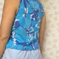 Haut Noeud Motif Bleu