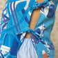 Haut Noeud Motif Bleu