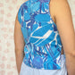 Haut Noeud Motif Bleu