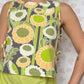 Haut Noeud Fleurs Vert et Orange