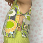 Haut Noeud Fleurs Vert et Orange