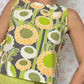 Haut Noeud Fleurs Vert et Orange