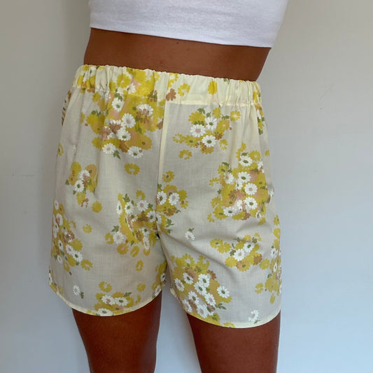 Short Jaune Fleurs