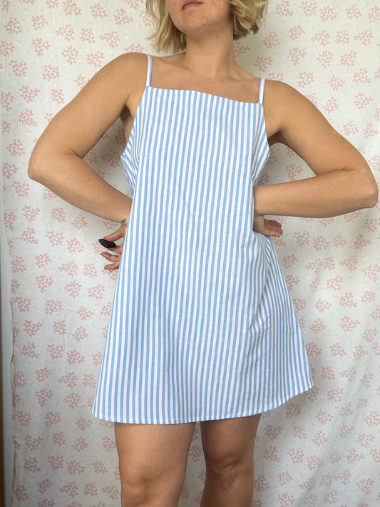 Robe Bretelle Rayé Bleu