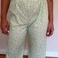 Pantalon Fleurs Verte