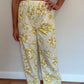 Pantalon Jaune Fleurs