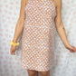 Robe Bretelle Fleurs Bleu Orange