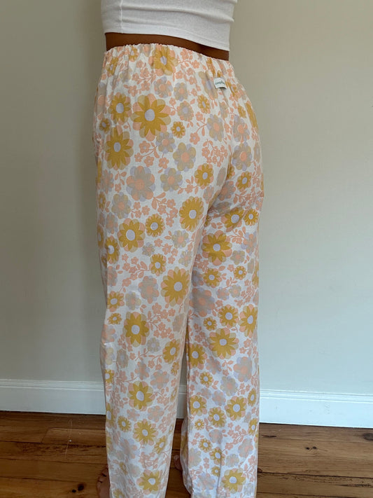 Pantalon Fleurs Orange