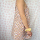 Robe Bretelle Fleurs Bleu Orange