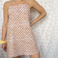Robe Bretelle Fleurs Bleu Orange