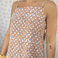 Robe Bretelle Fleurs Bleu Orange
