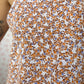 Robe Bretelle Fleurs Bleu Orange