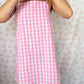 Robe Bretelle Vichy Rose