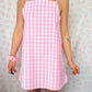Robe Bretelle Vichy Rose