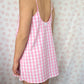 Robe Bretelle Vichy Rose