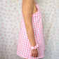 Robe Bretelle Vichy Rose