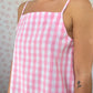 Robe Bretelle Vichy Rose