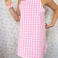 Robe Bretelle Vichy Rose