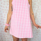 Robe Bretelle Vichy Rose
