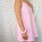 Robe Bretelle Vichy Rose