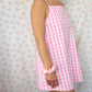 Robe Bretelle Vichy Rose
