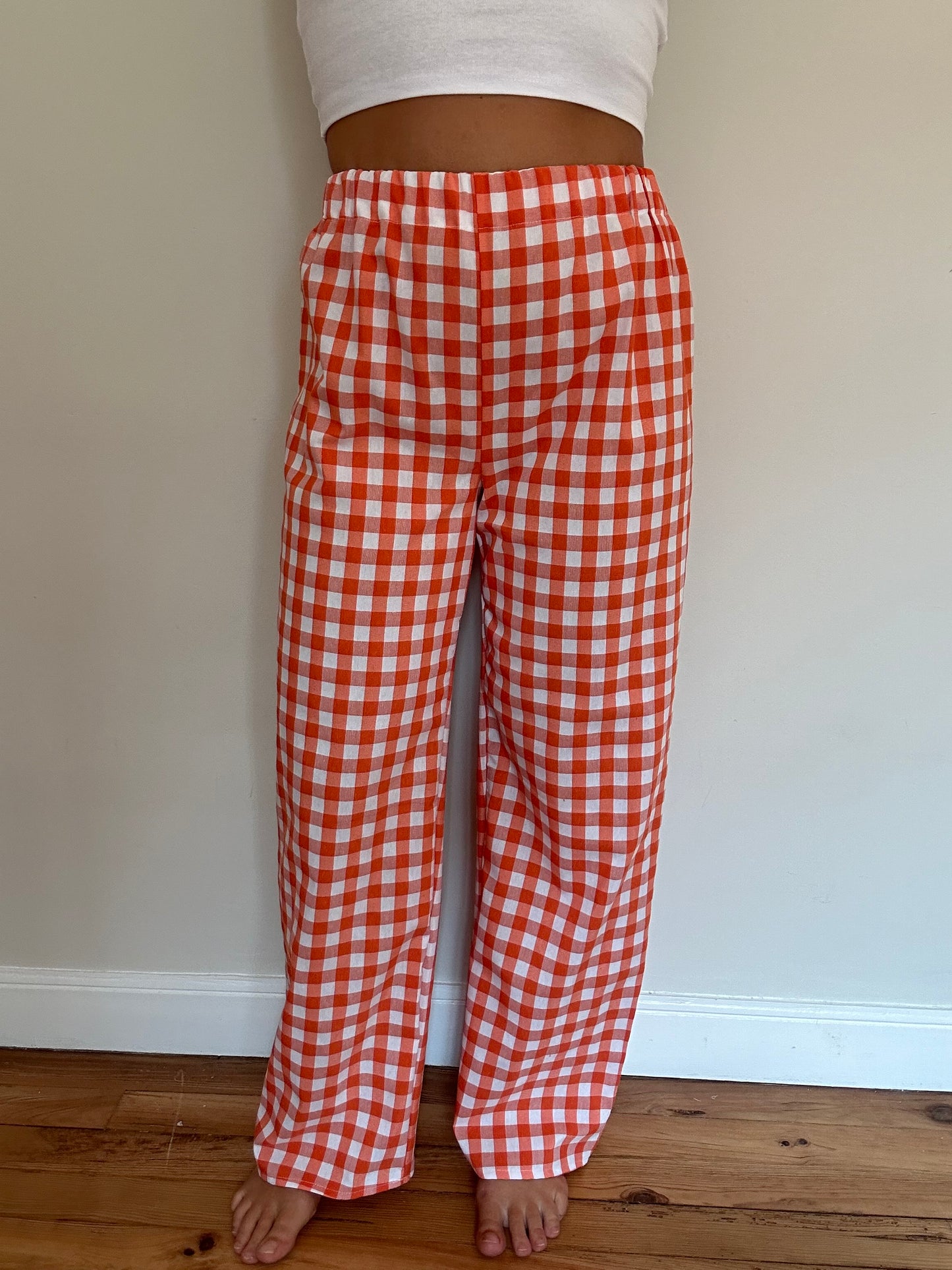 Pantalon Vichy Orange