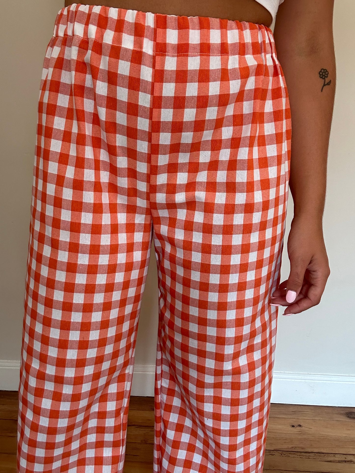 Pantalon Vichy Orange