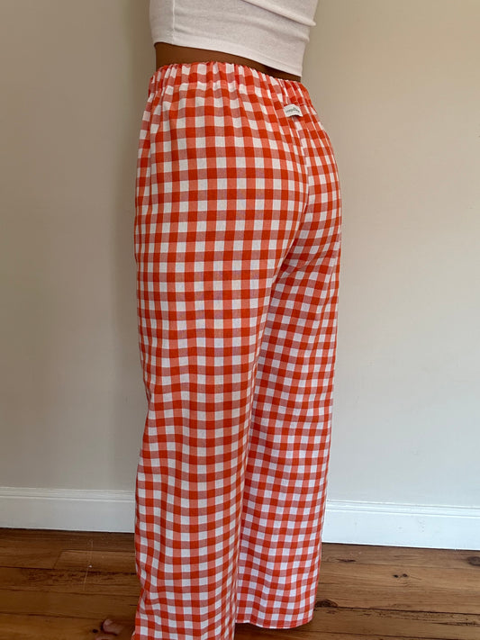 Pantalon Vichy Orange