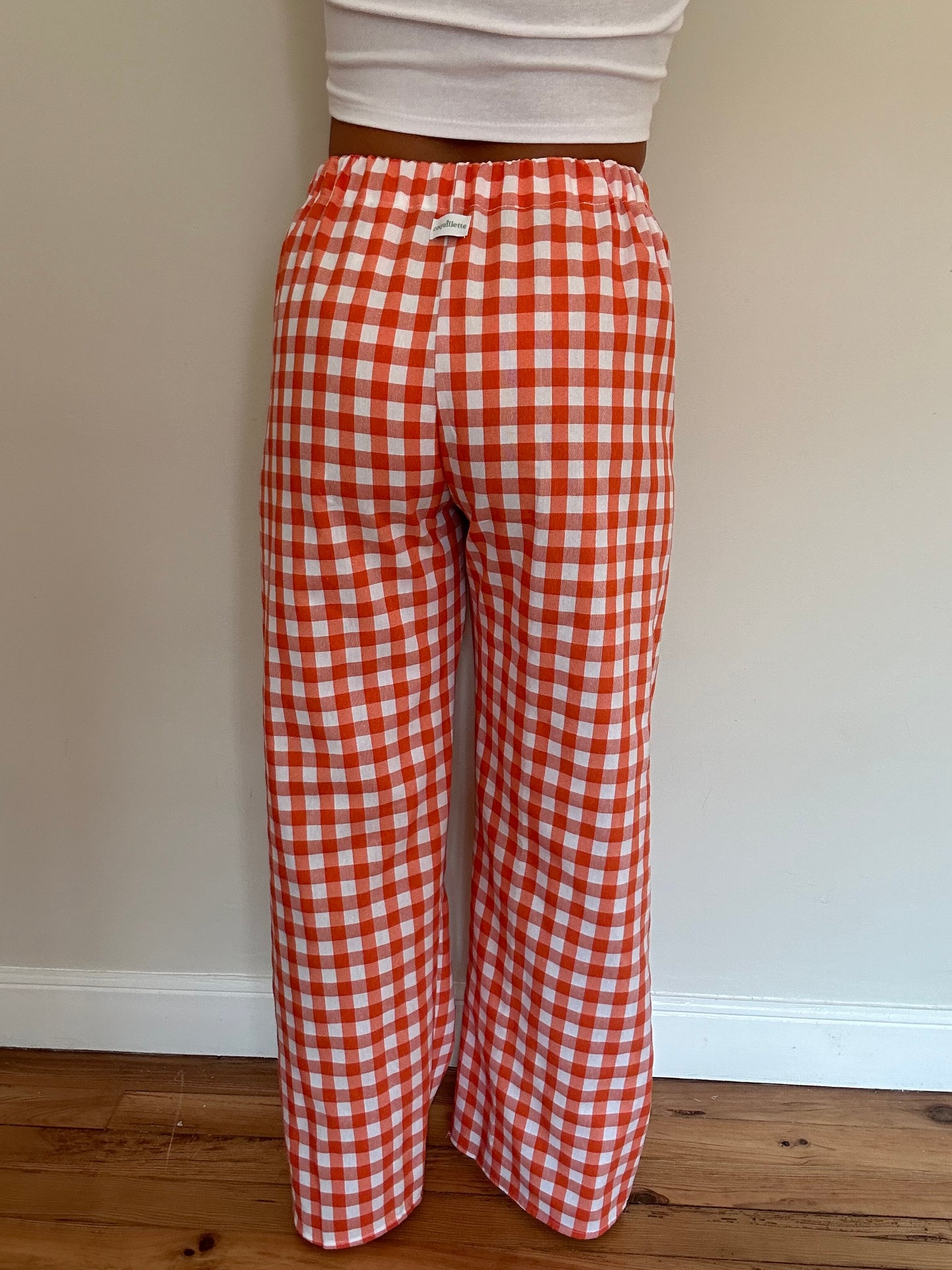 Pantalon Vichy Orange