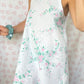 Robe Col Blanc Fleurs