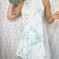 Robe Col Blanc Fleurs