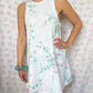 Robe Col Blanc Fleurs