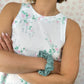 Robe Col Blanc Fleurs