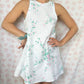 Robe Col Blanc Fleurs