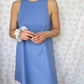 Robe Col Uni Bleu