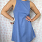 Robe Col Uni Bleu