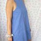 Robe Col Uni Bleu