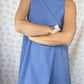 Robe Col Uni Bleu