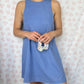 Robe Col Uni Bleu