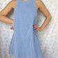 Robe Col Rayé Bleu