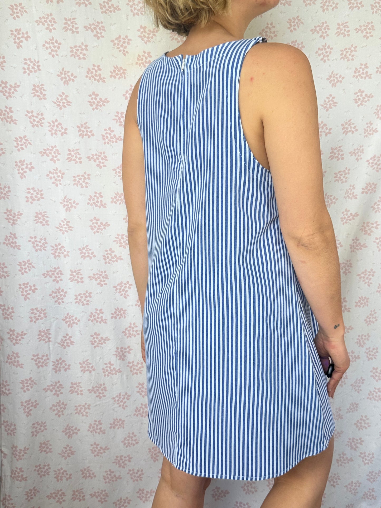 Robe Col Rayé Bleu