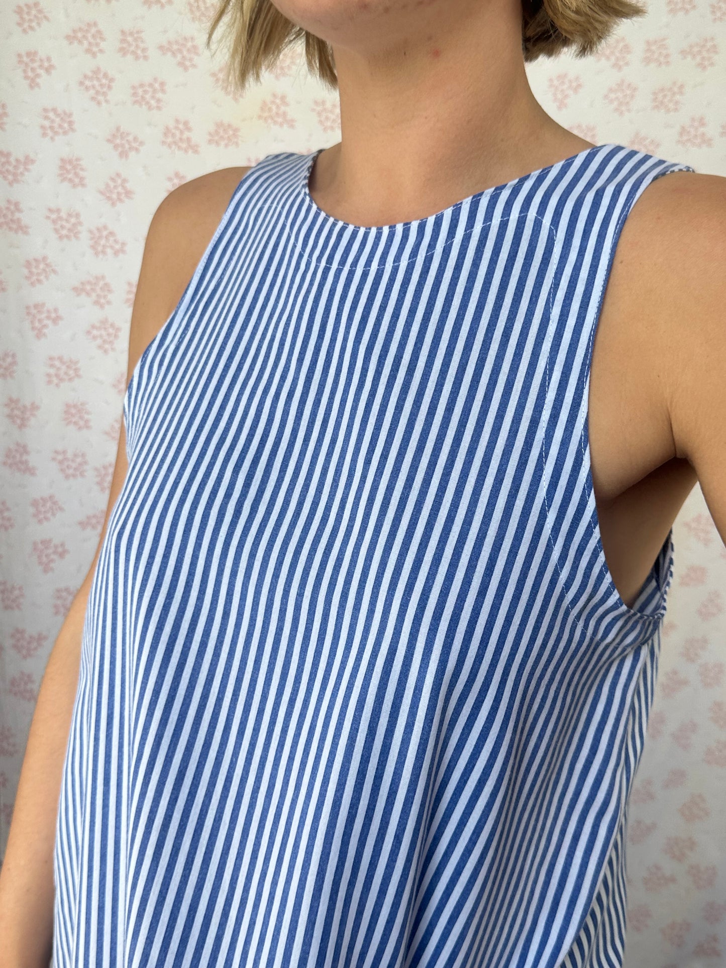 Robe Col Rayé Bleu