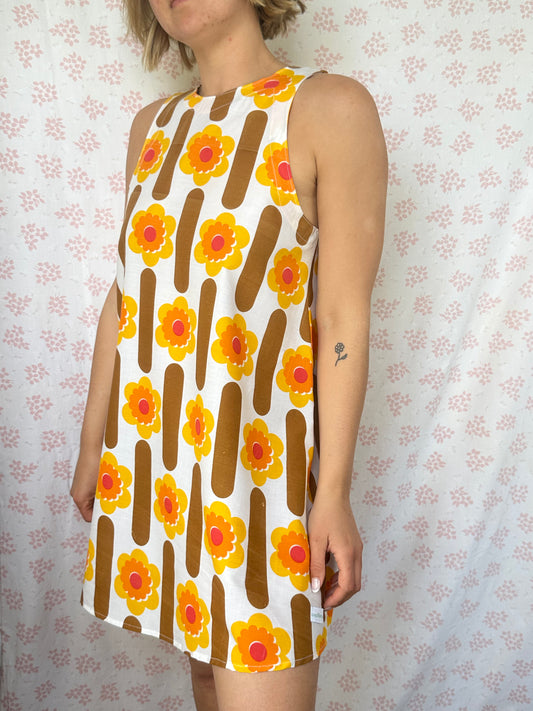 Robe Col Fleurs Orange