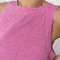 Robe Col Vichy Framboise