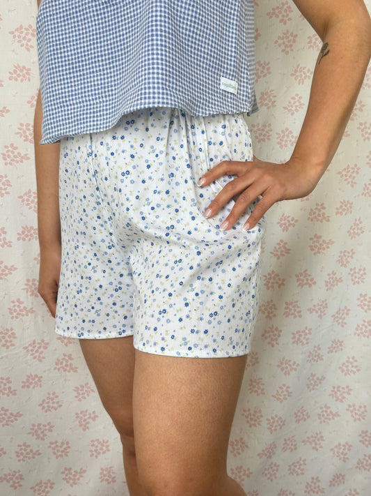 Short Fleurs Bleu