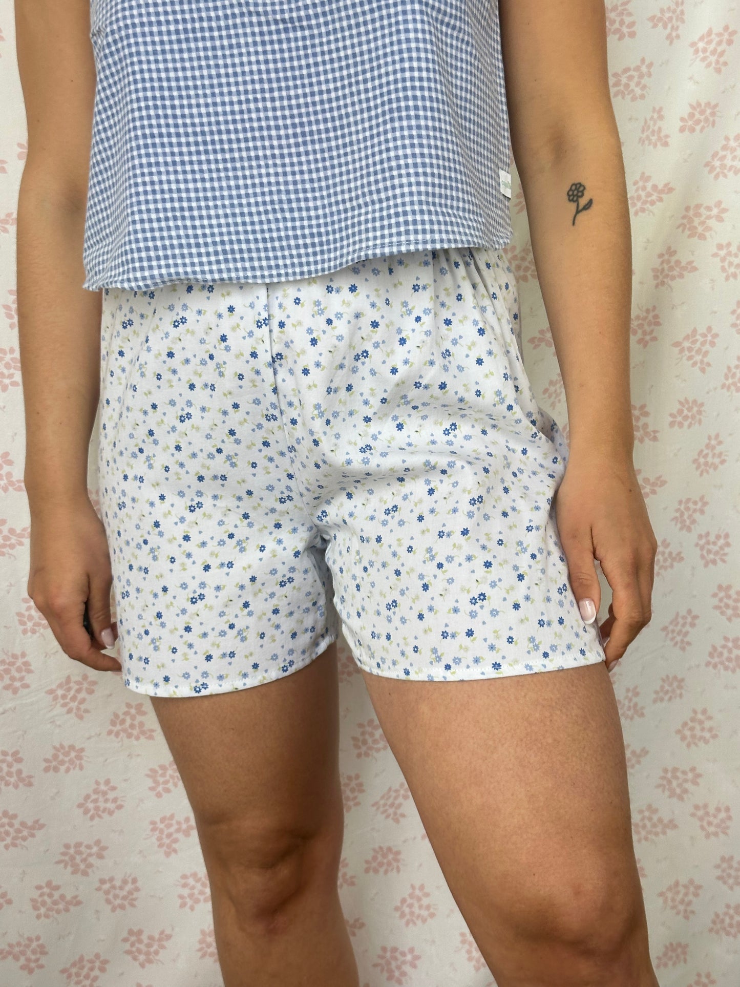 Short Fleurs Bleu