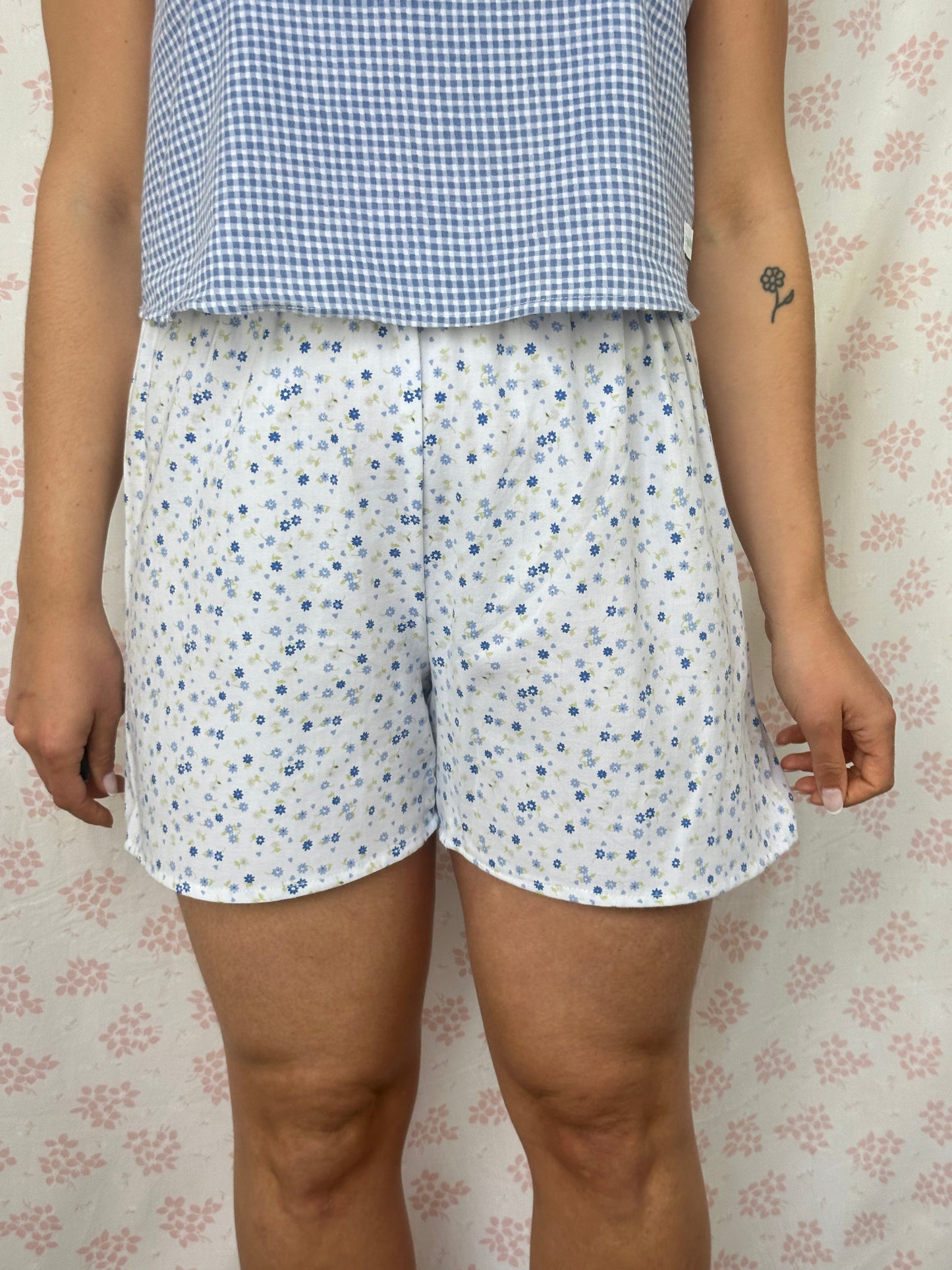 Short Fleurs Bleu